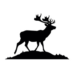 Deer leaping Silhouette 