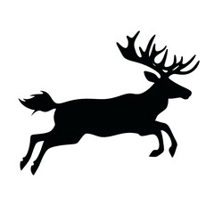 Deer leaping Silhouette 