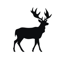 Deer leaping Silhouette 