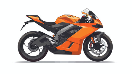 Obraz na płótnie Canvas Orange sport bike simulator for sporty lifestyle side