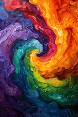 Colorful Abstract circle liquid motion flow explosion