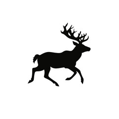 Deer leaping  Silhouette 