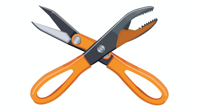 Pliers tool icon image Flat vector isolated on white