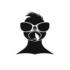 duck with sunglasses