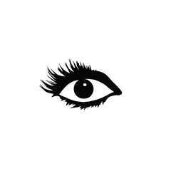 Obraz premium eye of the girl Silhouette 