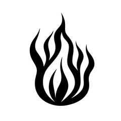 Fire flame Silhouette  vector illustration design