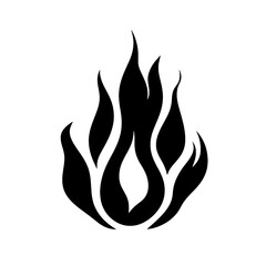 Fire flame Silhouette  vector illustration design