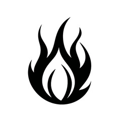 Fire flame Silhouette  vector illustration design