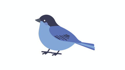 Simple Bird Flat Icon Cute Minimal Bird Illustration
