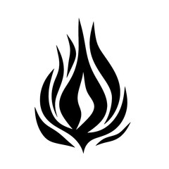 Fire flame Silhouette  vector illustration design