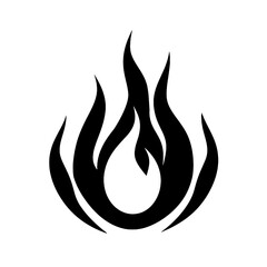 Fire flame Silhouette  vector illustration design