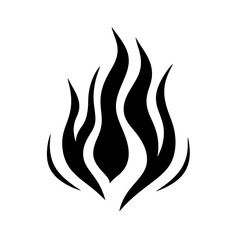Fire flame Silhouette  vector illustration design