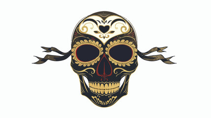 Skull wearing masquerade mask hinting at hidden ident
