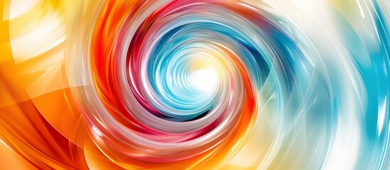 Colorful abstract teleport warp spiral, Vortex spiral swirl background banner, AI generated - obrazy, fototapety, plakaty