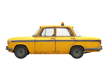 Taxi On Transparent Background.