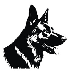 German shepherd  Silhouette 