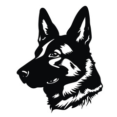German shepherd  Silhouette 