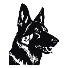 German shepherd  Silhouette 