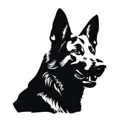 German shepherd  Silhouette 
