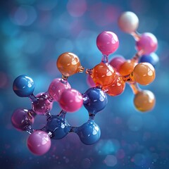 Graphic breakdown of the molecular structure of chemicals responsible for teen body odor, an enlightening reveal professional color grading