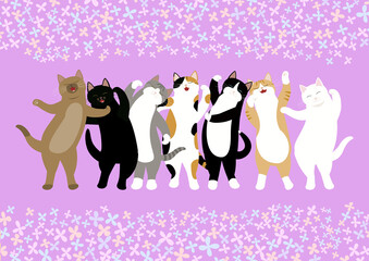 ハッピーな7匹の猫