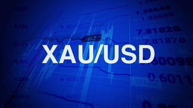 Dynamic Visualization: Animated Trading Chart Illustrating Forex Exchange Rates for  XAU/USD