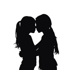 Young female lesbian couple hugging and kissing each other. LGBT couple, lesbian couple