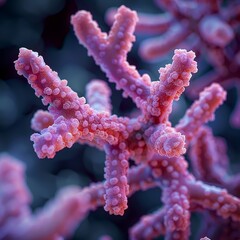 Artistic rendering of a single Mycobacterium tuberculosis bacterium, magnified to show the cause of TBs devastating effects on the lungs no grunge