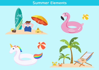 summersummer vacation and summer sea -element-1