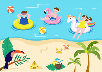 Obraz na płótnie Canvas summer seasummer vacation and summer sea 