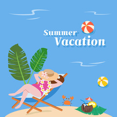 summer vacation and summer sea 