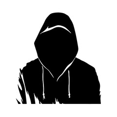 Man in hoodie logo