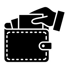   Paying glyph icon