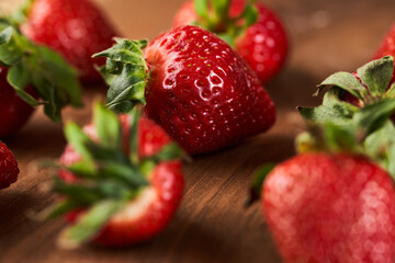 Strawberries freshly picked