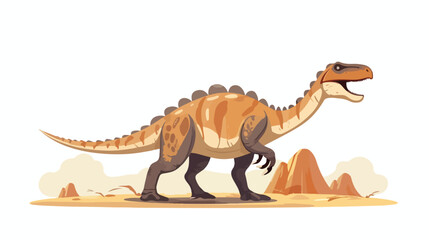 Dinosaur isolated on white background .. flat vector