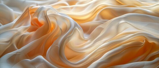 A close up of a fabric that is made out of white and yellow. Generative AI. - Powered by Adobe