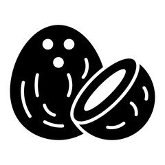   Coconut glyph icon
