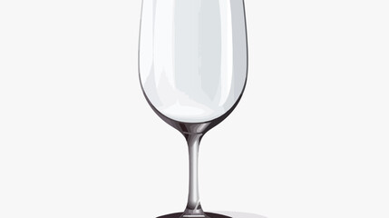 Empty glass goblet for drinks on a transparent background