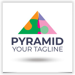 Vector pyramid logo design template