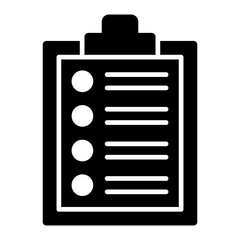   Checklist glyph icon