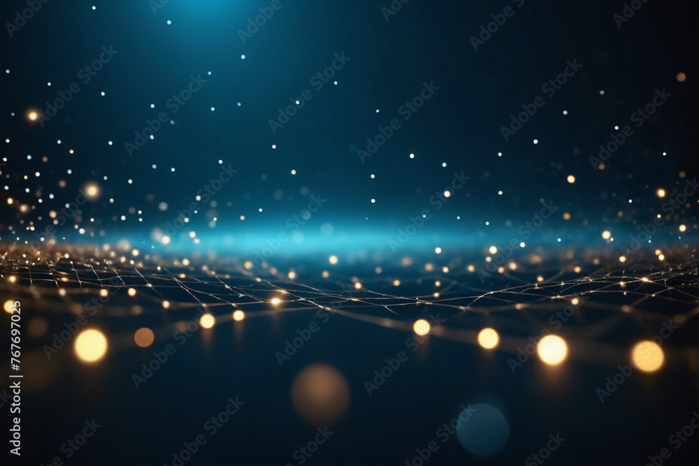 Poster abstract technology particles mesh background