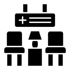   Waiting Room glyph icon