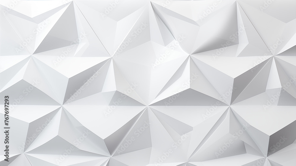 Poster abstract minimalist geometric triangle lowpoly mosaic pattern. white triangular abstract background.