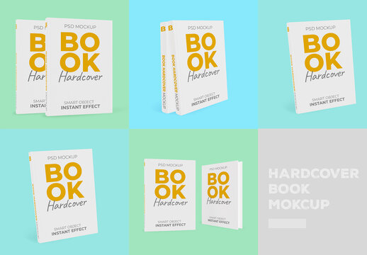 Hard Cover Book Mockup Collection