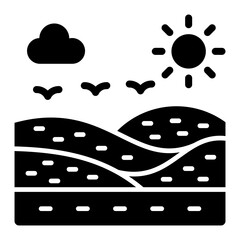   Desert glyph icon
