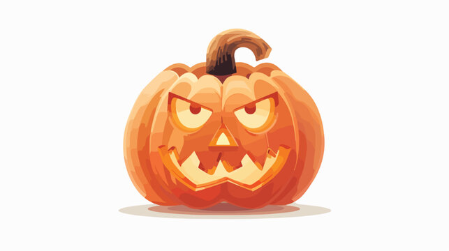 Halloween pumpkin illustration flat vector isolated outline