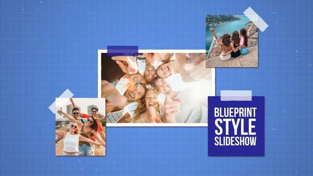 Modern Blueprint Multi Screen Slideshow Intro