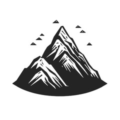Mountain , Minimalist and Simple Silhouette