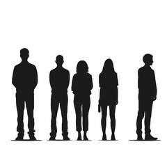 People Standing  Silhouette 