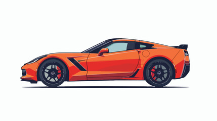 Sport car isolated on background. flat vector isolated